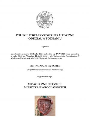 XIV-wieczne pieczęcie mieszczan wrocławskich - wykład PTHer