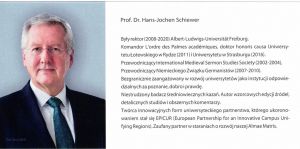 Uroczystość nadania tytułu doktora honoris causa Prof. Dr. Hansowi-Jochenowi Schiewerowi